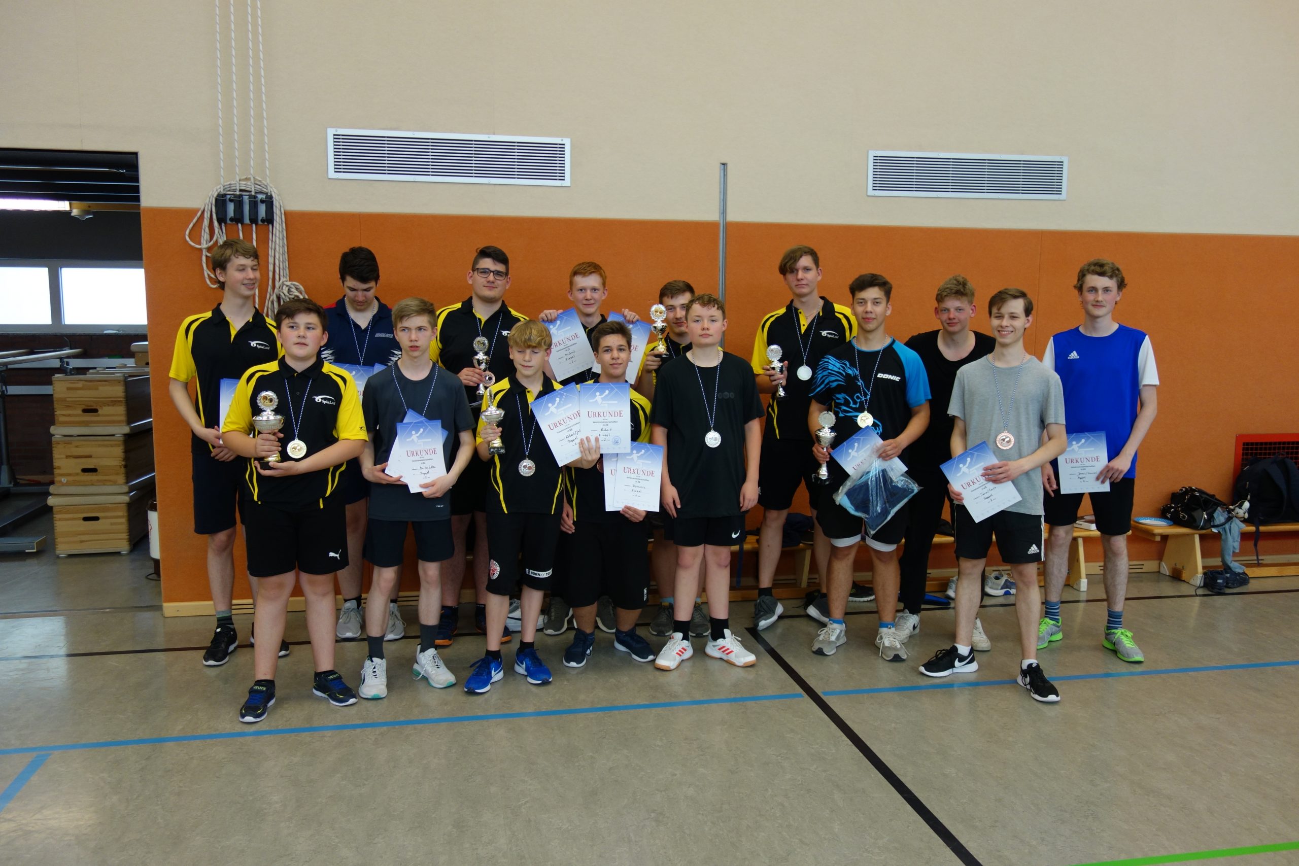 Tischtennis Spielszene